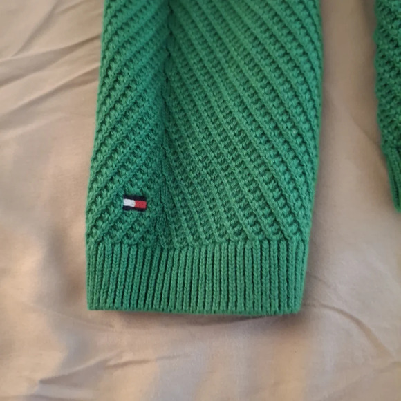 Tommy Hilfiger Blue and Green Women's Long sleeve Knit Sweater - Picture 6 of 6